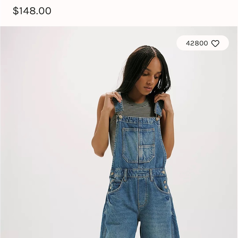 We The Free Indigo Denim Overalls